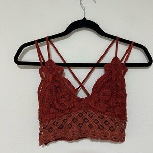 Anemone Terracotta Lace Crochet Cami Tank